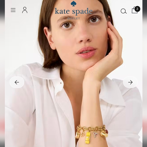 NWT Kate Spade Hit The City Gold Charm Bracelet with Colorful NYC Charms - Picture 5 of 16